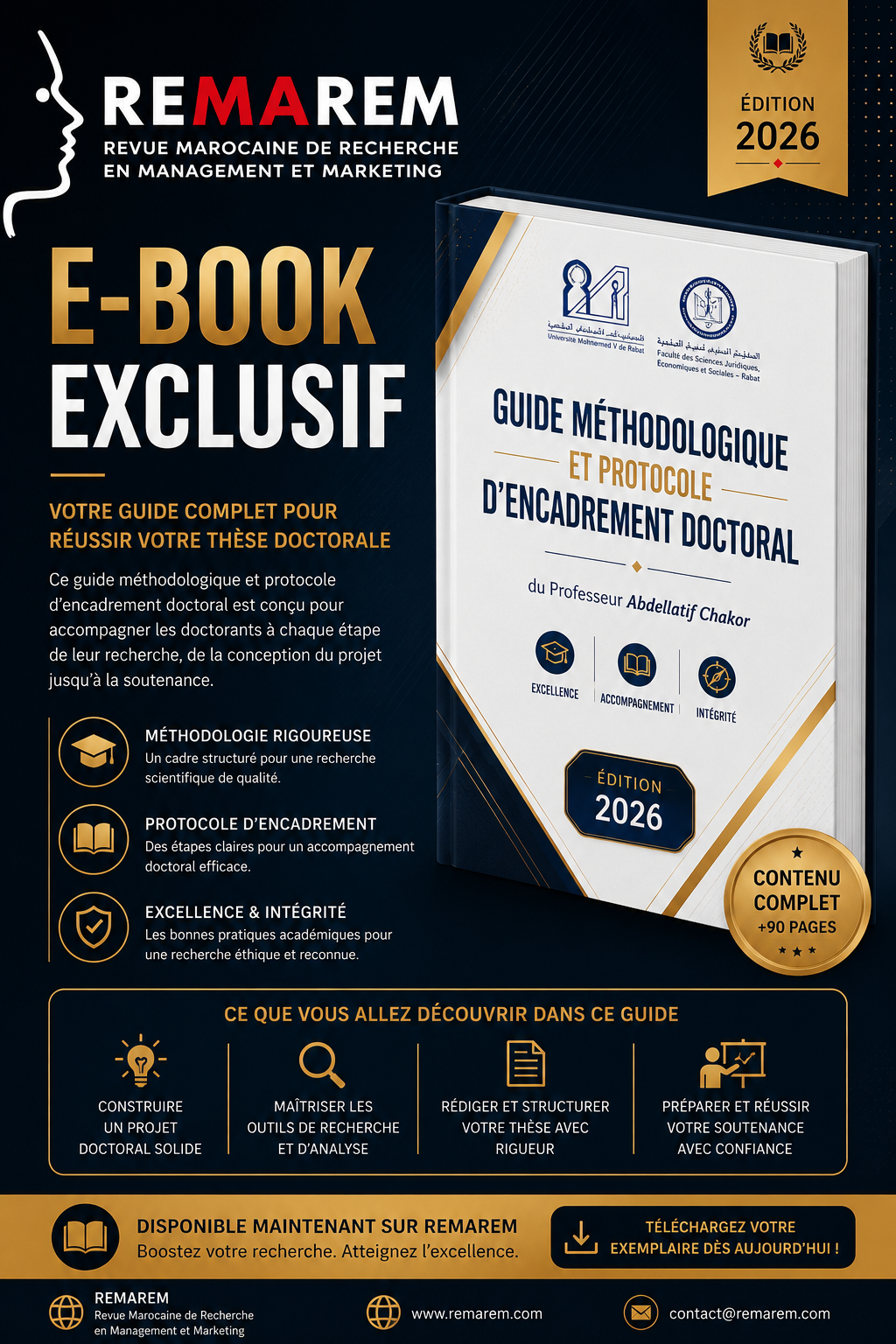 Couverture — Guide Méthodologique et Protocole d'Encadrement Doctoral, édition 2026